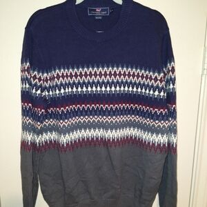 Vineyard Vines Fair Isle Crewneck Sweater Men's sz Medium